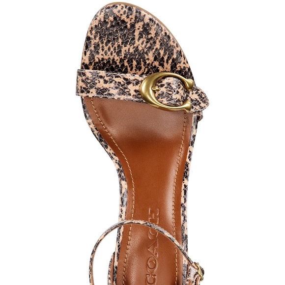 COACH ODETTA ANKLE STRAL WEDGE SANDAL - Picture 4 of 5